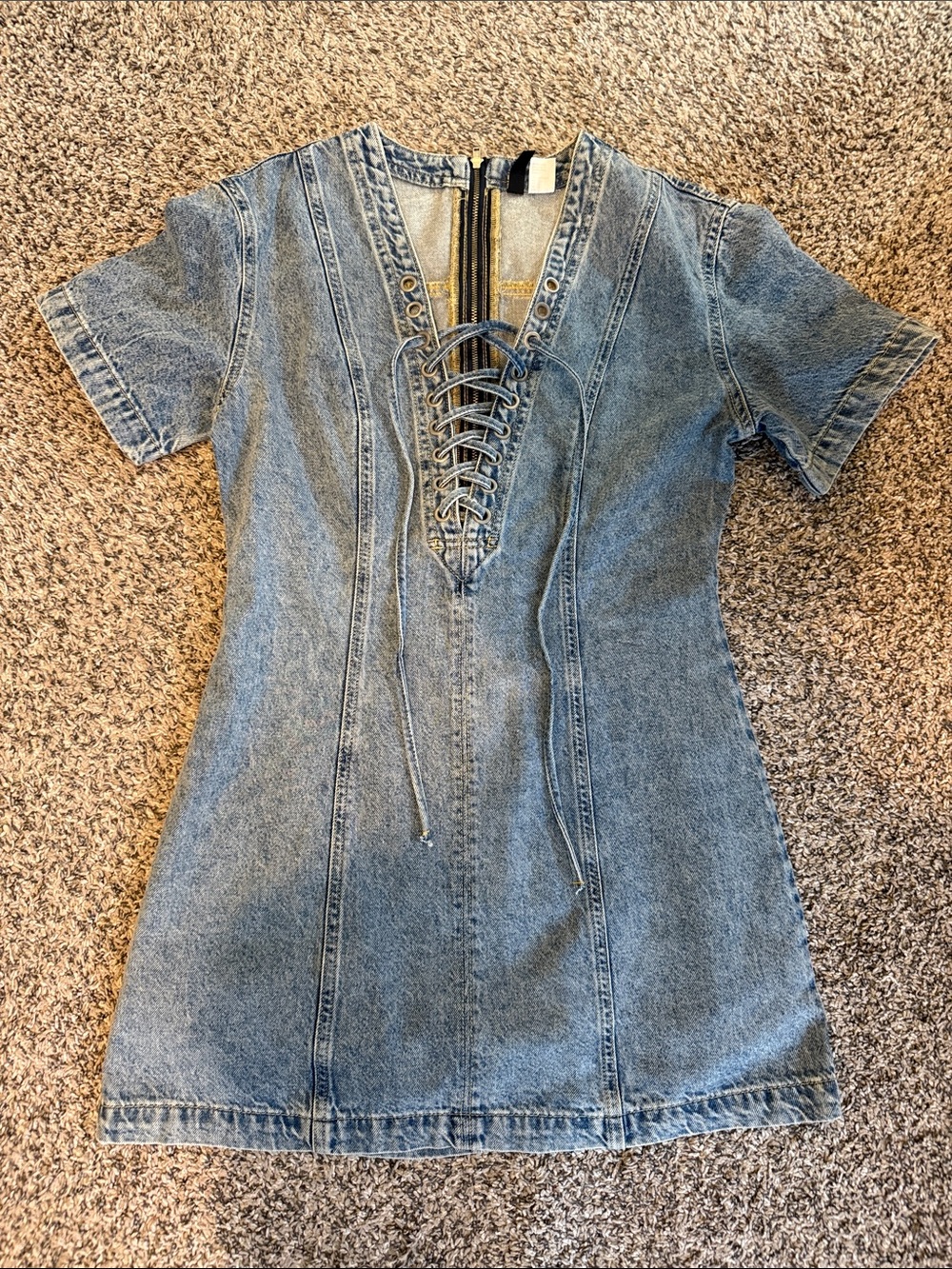 H&M Divided Denim Mini Dress - Medium Blue